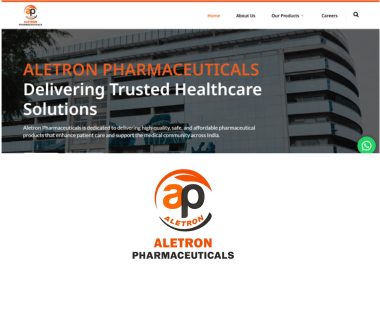 Aletron Pharmaceutical Company Website Development